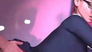 My Boss Secretary Fucks Me in the Office While the Boss Is Right There and He Catches Us