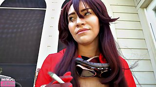 Anime Cosplay Smoke Tease