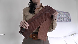 Exciting Belt Try-on with a Linen Skirt, Part 3, Lady Victoria Valente