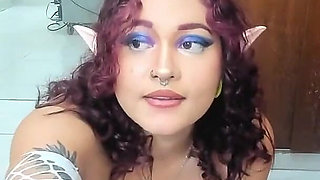 Submissive Girl Kneels at Her Master's Request to Be Fucked by a Big Dildo