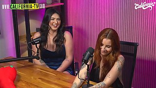 Hostesses Eat Busty Morenas Juicy Pussy in Lesbian Group Sex