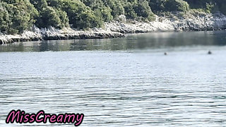 Dick Flash French Teacher Handjob Student Big Cock Nudist Beach Caught by Swimmers Risky 4K MissCreamy