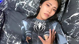 Spider babe is as crazy in bed as she is in her usual life
