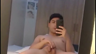 Jerking off and Cum Mirror