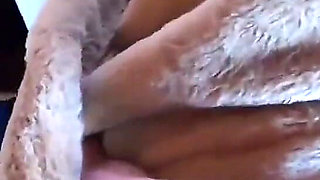Golden Dress, Fur & Smoking Hairy Pussy, Deep Blowjob & Hard Doggy on a Freezer