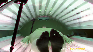 Czech Solarium 37: Hot Young Brunette Gets Naked in the Solarium