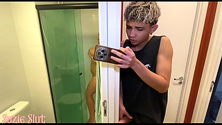 Stepmom Caught Her Stepson in the Handjob, Grounded Him to Eat Her Ass