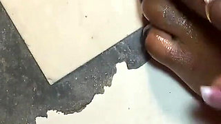 Hot Ebony Babe Oiled Feet Massage Section