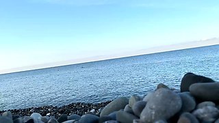 Monika Fox Swims Naked In Sea
