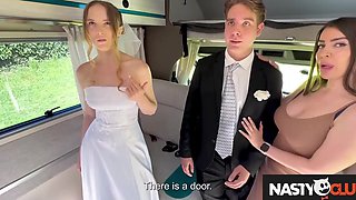 Cuckold Groom Finds His Bride Busy In The Van With Another Man