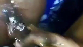 Homemade Ebony Legs Spreads Wide - POV Creampie Explosion