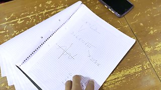 BUSTY SCHOOLGIRL FUCKS THE MATH TEACHER HARD to pass
