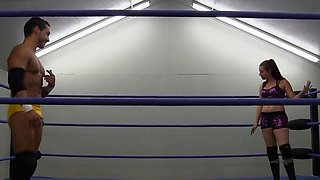 Great wrestling match for girl