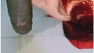 My Black Lover Pissing Before Sitting On Him To Fuck