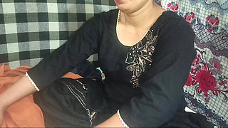 Black Suit Bhabi Teases Her Dever Playful Desi Roleplay