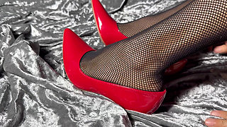 Something for the Foot and High Heels Lovers, I Show My Pumps, Feet in Stockings