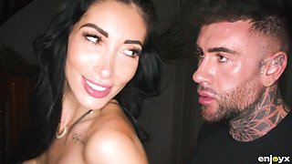 Long Legs, Clit Rubbing and Cum on Her Boobs