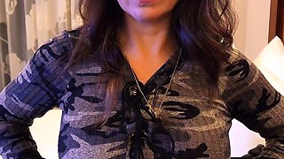 Chubby Brunette Big Boobs Dildo Masturbation
