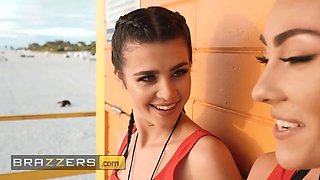 Lifeguards kylie rocket and Mackenzie Mace take turns getting their moist pussies nailed by jmac - brazzers