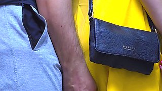 Almost Seen by Bus Passenger when She Helped a Stranger To