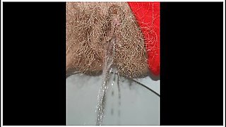 Huge Hayry Pussy Peeing Along With Loud Anal Farting For Toilet Fetish Lovers Only!