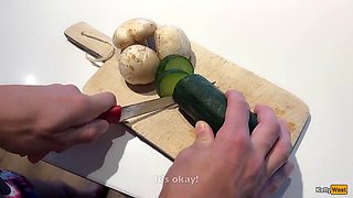 Katty Wests Salad Lesson Sparks Big Cock Erection for Neighbors Rough Anal Pounding