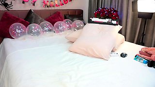 Big boobed Memphis Monroe masturbates in stocking