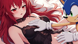 Animated Scene of Fantastic Coexistence in Bed