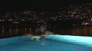 Couple Go for Late Skinny Dip Fondle
