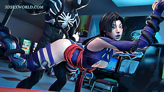 The Misunderstanding: Psylocke X Venom (3D Anime Porn)