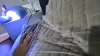 Step mom make her nails in step son room