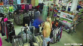 Petite Shoplifter Caught and Punished in Back Office Gangbang