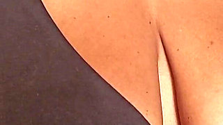 Only Wearing a Sports Top with Her Saggy Breasts to the Gym