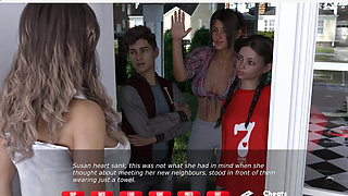 Naughty Neighbor - Gameplay - Roleplay - Landlady Exposed Herself in Towel, Teen Walking in Kitchen Only in White Panties
