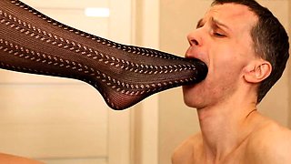 Femdom fetish babes punish dude with toy