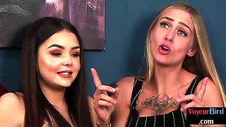 Voyeur dommes teasing and denying