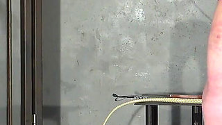 Whipping, Humiliation and Shameful Masturbation Show, Mistress Observe and Teases Masochist as He Faps Right in Front of Her