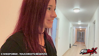 So Eager to Get Fucked This Little Slut Arrives at a Guy's House by Surprise
