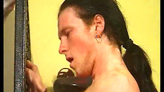 Color Covered Brunette Gives a Blowjob Before Hot Sex Action