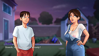 Monster cock Anon and big boobs Diane gets each other wet outdoor - summertime saga gameplay