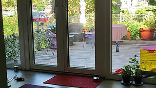 Yoga Princess in Front of Big Windows