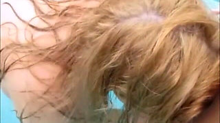 Sucking Smooth Dick in Pool & Swallowing Cum Load