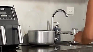 A Beautiful Amateur Couple Shares Kitchen and Have Delicious Morning Sex
