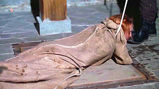 Novice Magda Is Stuck in a Dusty Potato Sack Where She Is Extremely Humiliated as a Crawling Creature and She Has to Present Her