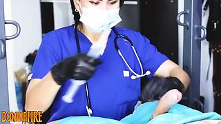 Femdom Nurse Milks & Sounds My Cock - DominaFire Medical Exam