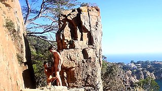 Kinky couple's outdoor sex adventure in public