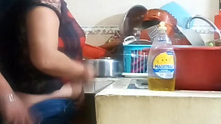 Maid Fucked When She Washes the Dishes
