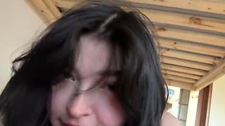 Romanian Hostel Blowjob: Teen Deep Throat POV with Big Cock in Mixed Dorm