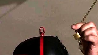 Electro bdsm slave and fetish latex big titted domina