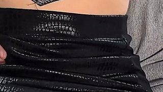 Masturbation Session in Mini Short Skirt with Clit Vibrator